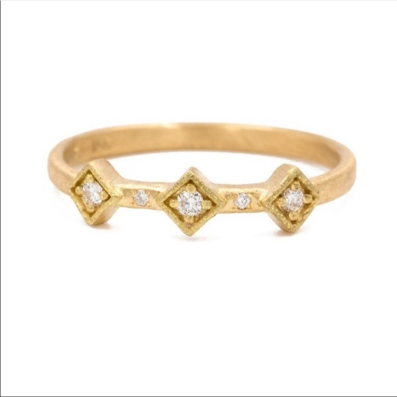 Free People Jewelry - Gold Plated Triple Triangle CZ ring